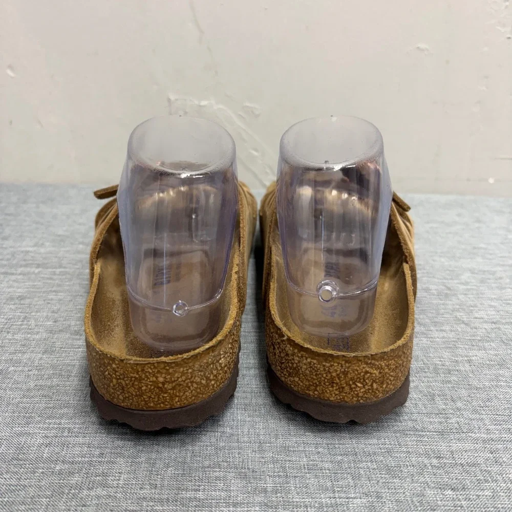 Birkenstock Granby Sandals Women Size 9 Brown Tobacco Nubuck Leather Multi-Strap